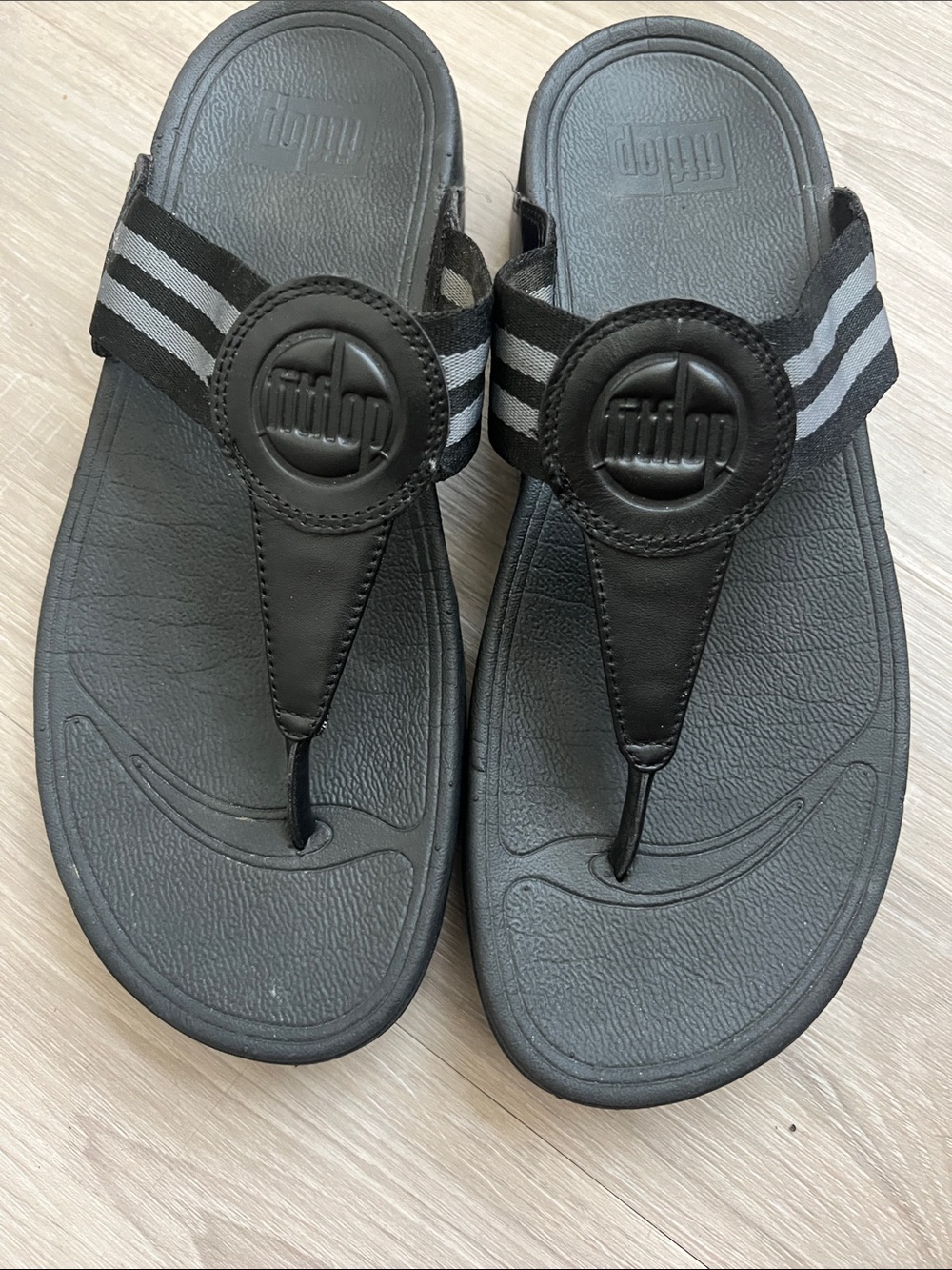 FitFlop Women's Walkstar Toe-Post Sandals Sz 9 summer vacation walking  beach - Picture 3 of 7